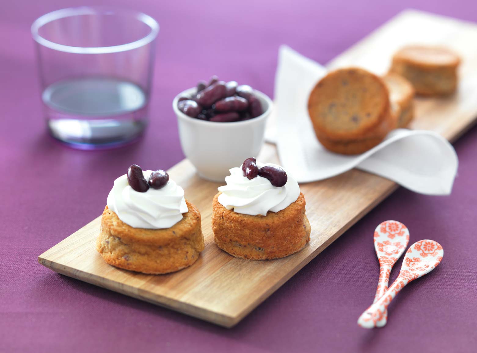 Petits gâteaux de Haricots rouges - Une recette d'aucy