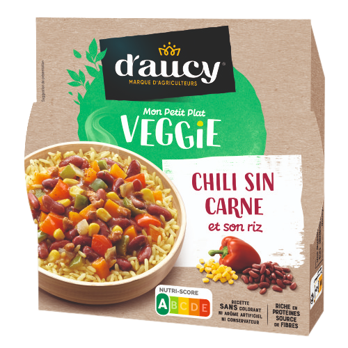 Chili sin carne et son riz d'aucy